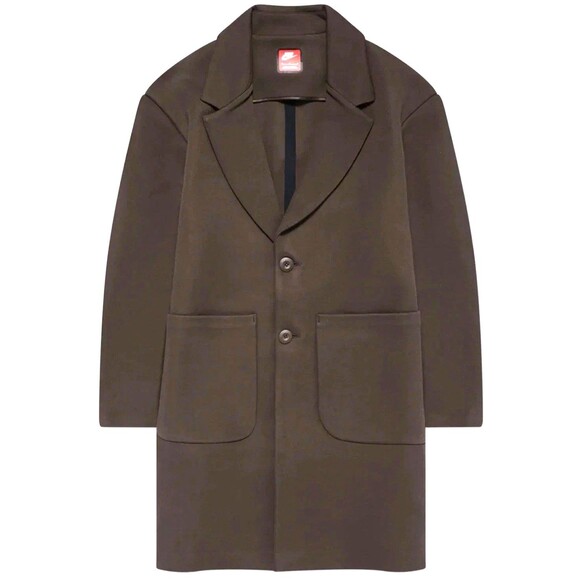 Nike Men's Medium Tech Fleece Reimagined Men's Trench Coat Brown FN0601-237 New
